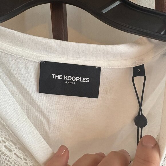 The Kooples Crochet Bib Neckline T-shirt - Picture 4 of 8